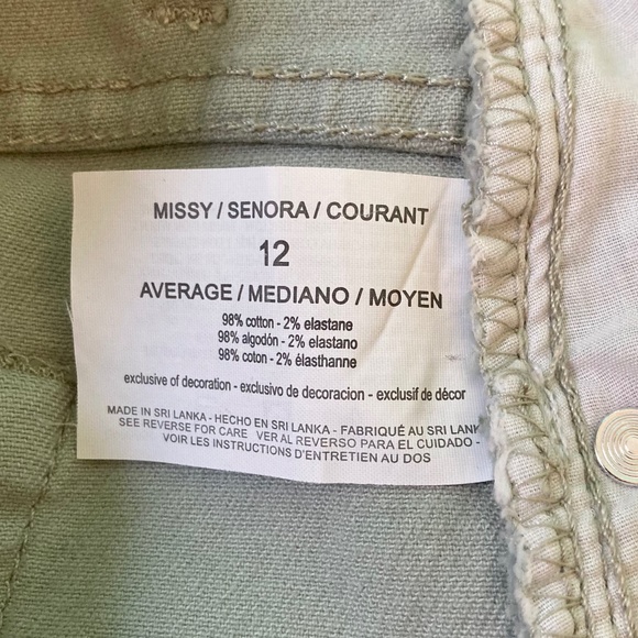 Women’s size 12 Gloria Vanderbilt light green/grayish green Amanda trouser pant - Picture 5 of 7